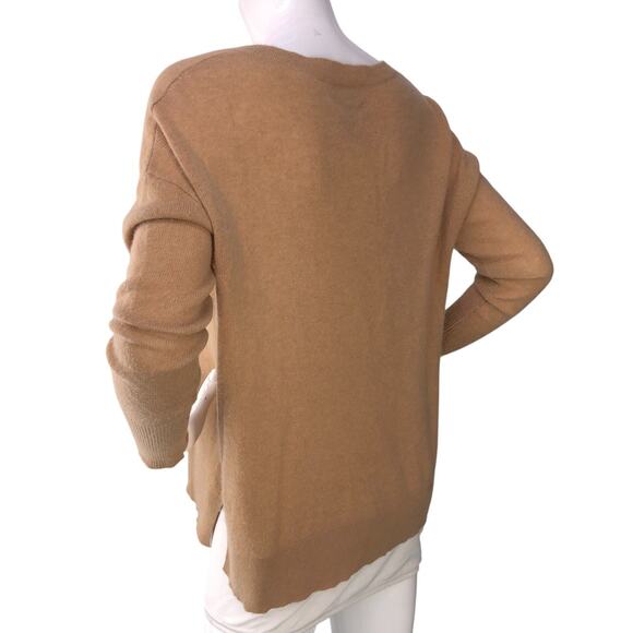 Halogen Sweater Womens S 100% Cashmere Camel V-Neck Long Sleeve - Picture 6 of 14
